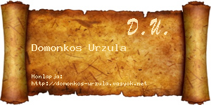 Domonkos Urzula névjegykártya